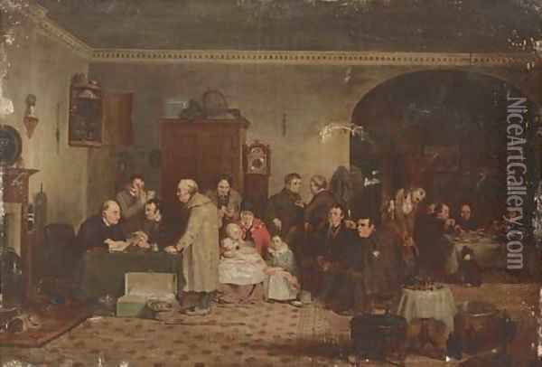 Rent Day Oil Painting - Sir David Wilkie