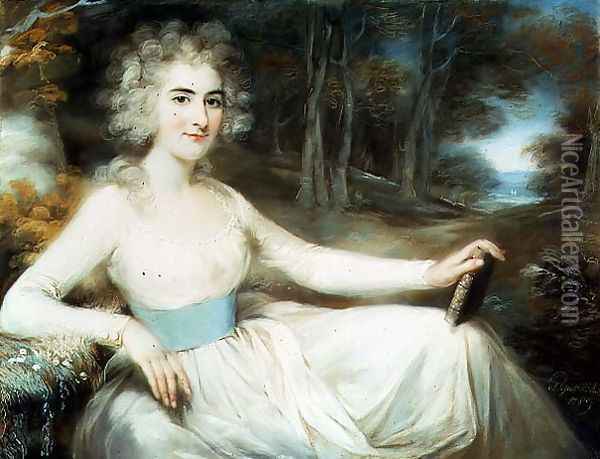 Portrait of Miss Harriet Read, 1789 Oil Painting - John Russell