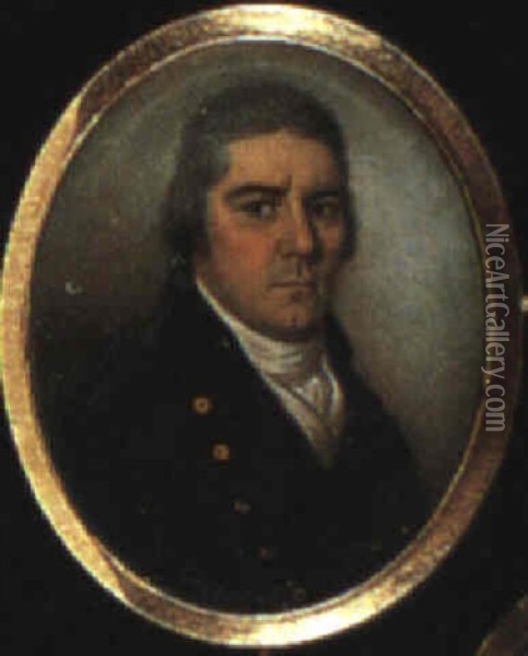 Portrait Of A Gentleman Oil Painting - Thomas Hazlehurst