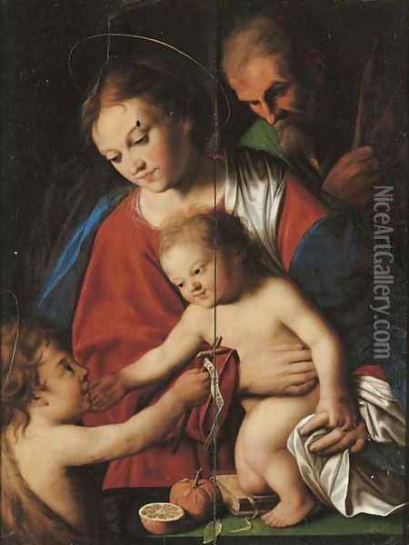 The Holy Family with the Infant Saint John the Baptist Oil Painting - Jacob van, the Elder Oost
