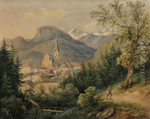 Alpine Landscape Oil Painting - Bedrich Havranek