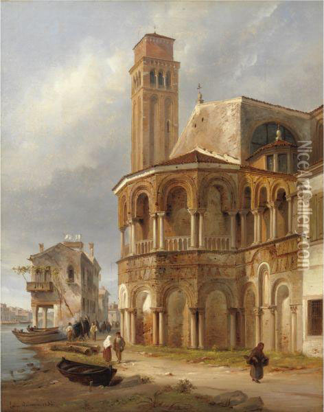 La Chiesa Dei Santi Maria E Donato A Murano Oil Painting - Luigi Querena