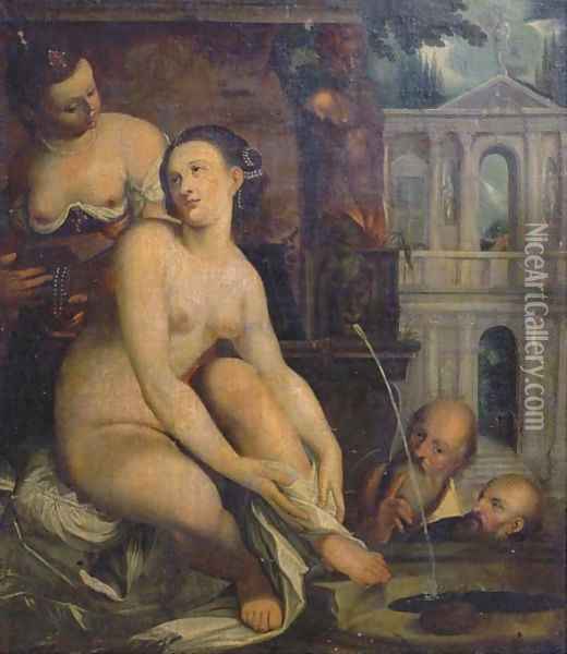 Susanna and the Elders Oil Painting - Venetian School