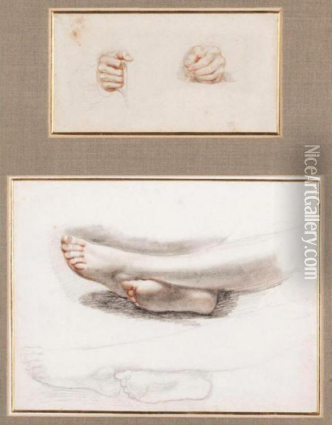 Study Of Hands And Feet Oil Painting - Sir David Wilkie