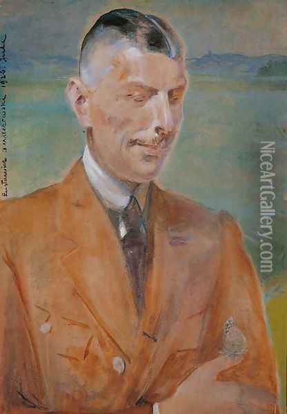 Portrait of a Man Oil Painting - Jacek Malczewski