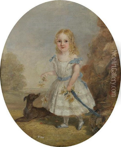 Portrait Of Edith Schroder Oil Painting - William Allsworth