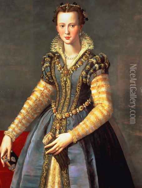 Marie de Medici Oil Painting - Alessandro Allori