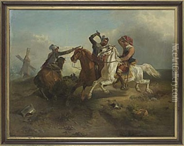 Gustav Ii Adolf Vid Slaget Vid Lutzen Oil Painting - Oskar Leonard Andersson