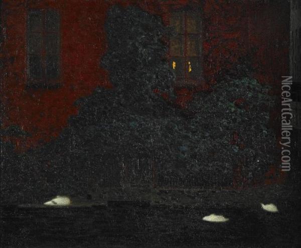 Svanornas Somn - Brugge Oil Painting - Pelle Swedlund