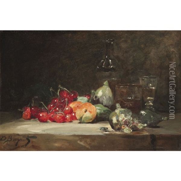 Nature Morte Aux Fruits Oil Painting - Denis Pierre Bergeret