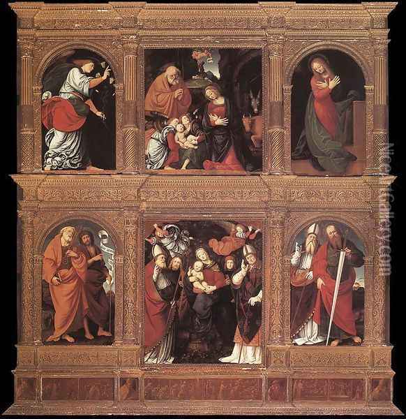 Polyptych 1514-21 Oil Painting - Gaudenzio Ferrari