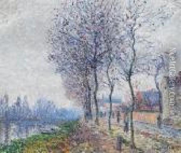 L'oise A Pontoise Oil Painting - Gustave Loiseau