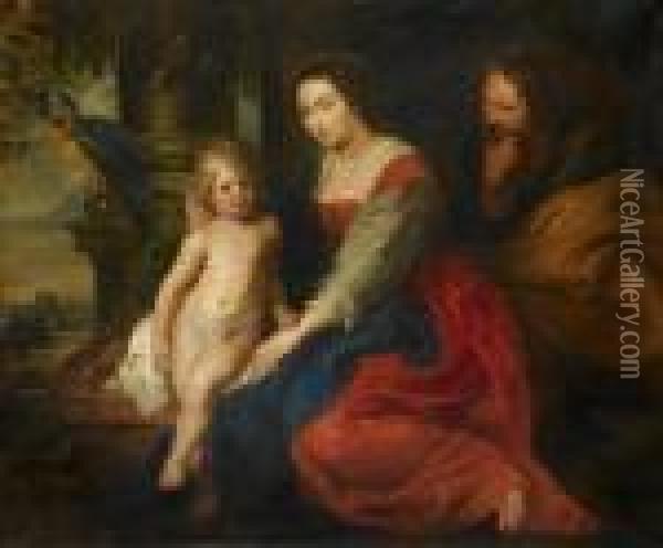 Heilige Familie. Oil Painting - Peter Paul Rubens