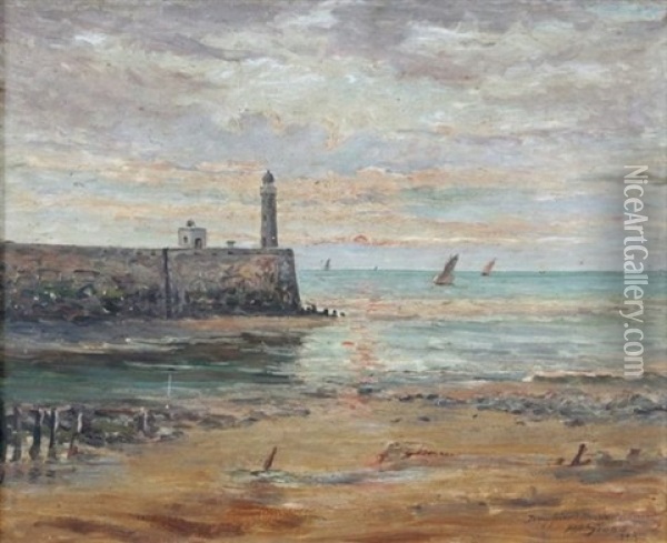 Le Phare Oil Painting - Peter Alfred Gross
