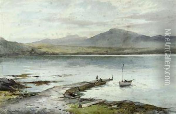 Lowlandman's Bay, Jura, Argyllshire Oil Painting - Charles William Adderton
