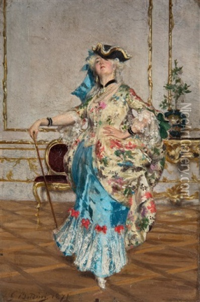 An Elegant Lady Oil Painting - Giovanni Boldini