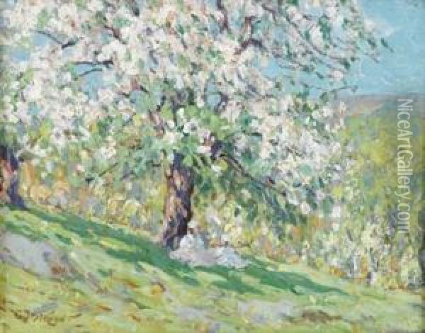 The Month Of May Oil Painting - George J. Stengel