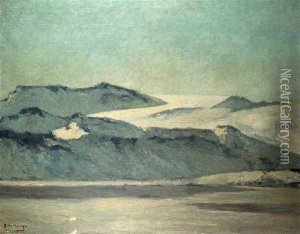 Norwegen Im Winter Oil Painting - Alfred Hermann Helberger