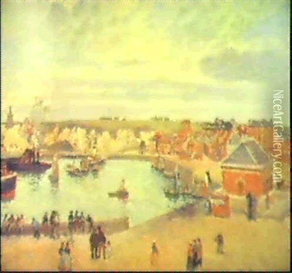Port De Dieppe Oil Painting - Camille Pissarro