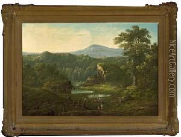 A View Near Cincinnati Oil Painting - William Louis Sonntag