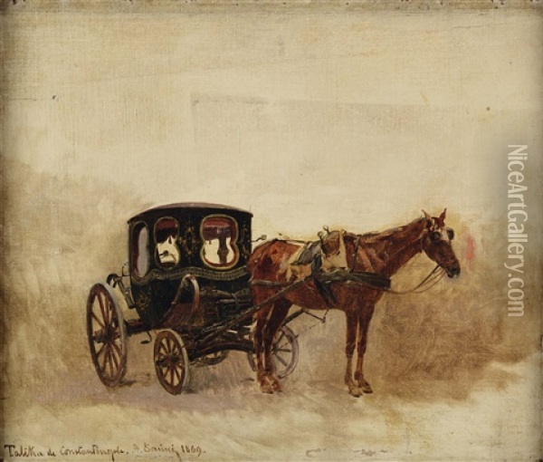 Carrozza Con Cavallo Oil Painting - Alberto Pasini