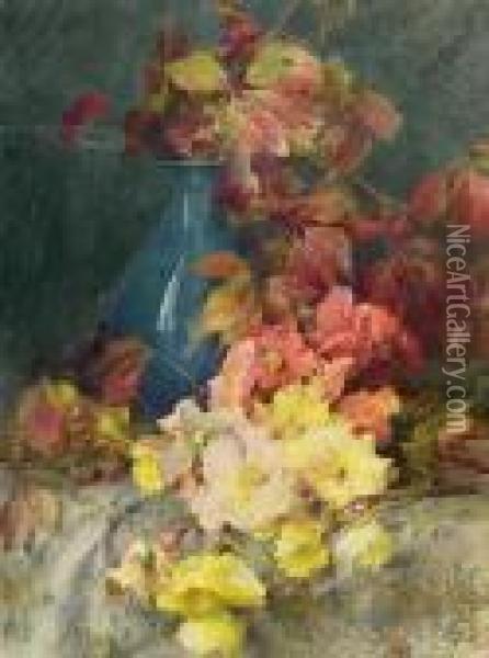 Fall Flowers Oil Painting - Konstantin Egorovich Egorovich Makovsky