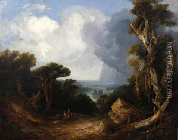 A View On The Boyne, Ireland Oil Painting - William Guy Wall