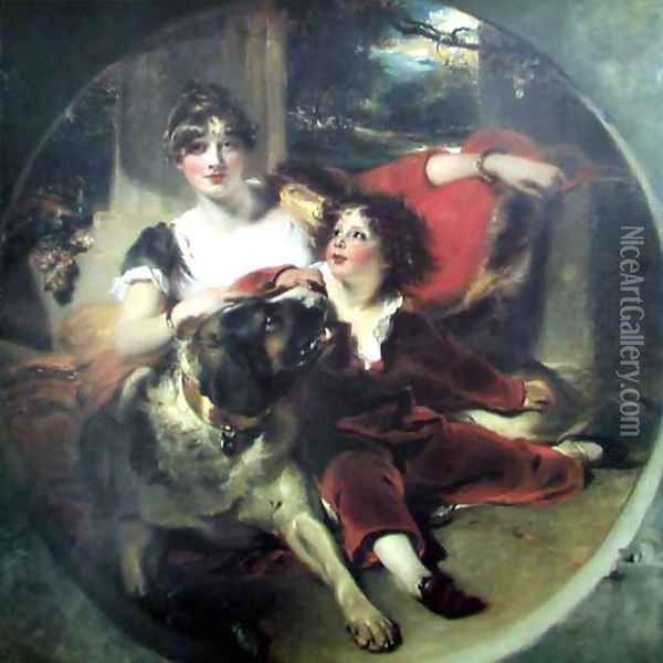 Mrs Maguire and her Son Oil Painting - Sir Thomas Lawrence
