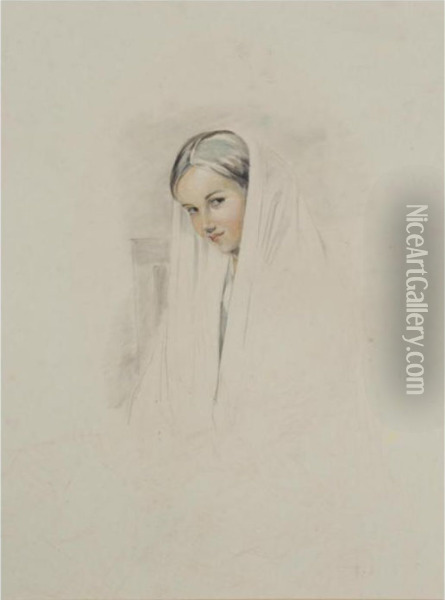 A Spanish Girl Oil Painting - John Frederick Lewis