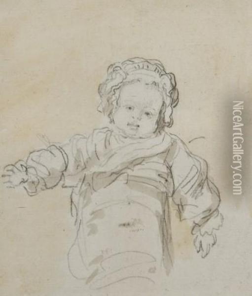 Jeune Enfant Au Bonnet Oil Painting - Jean-Honore Fragonard