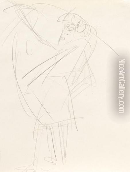 Beim Mahen Oil Painting - Ernst Ludwig Kirchner