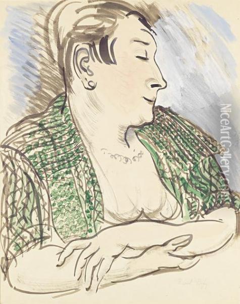 Portrait De Madame Dufy Oil Painting - Raoul Dufy