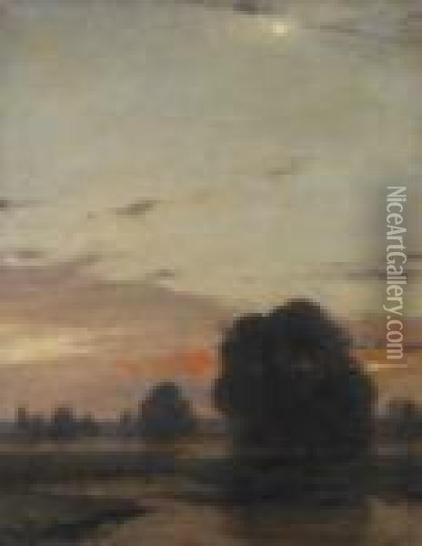 Le Crepuscule A Nogent Oil Painting - Henri Gervex