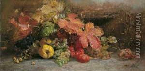 Herbstliches
 Fruchtestilleben. Oil Painting - Anna Peters