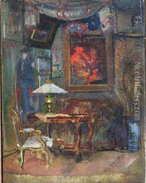 Scene D'interieur Oil Painting - Georges Binet