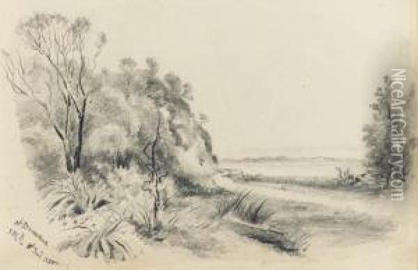 Two Drawings Of Dromana Oil Painting - John Mckirdy Nelson