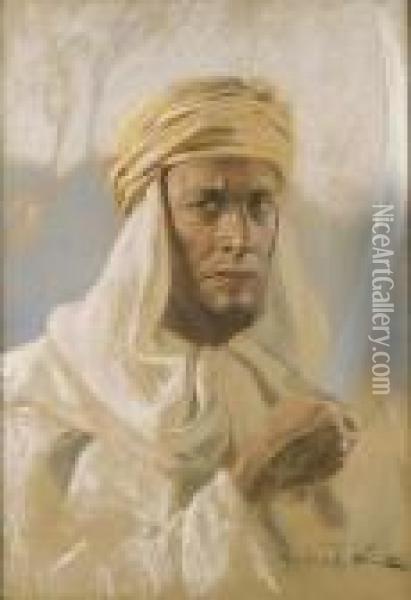 Obronca Islamu - Autoportret Oil Painting - Feliks M. Wygrzywalski