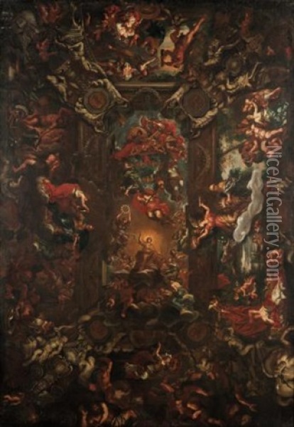 The Triumph Of Divine Providence Oil Painting - Pietro da Cortona