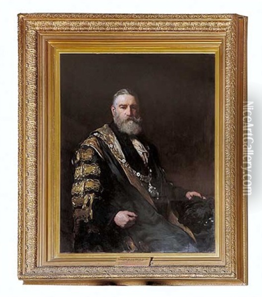 Sir Robert N Fowler (twice Lord Major Of London) Oil Painting - Francis Montague (Frank) Holl