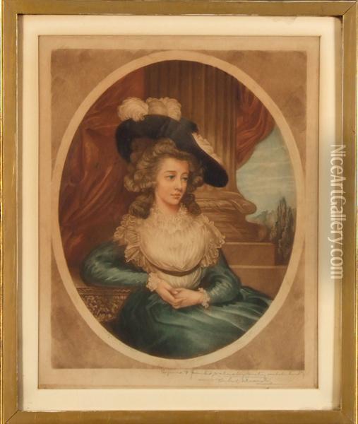 Portrait Of Woman Oil Painting - Samuel Arlent Edwards