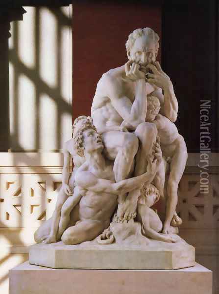 Ugolino and his Sons Oil Painting - Jean-Baptiste Carpeaux