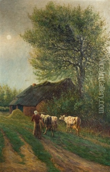 Avant La Pluie Oil Painting - Franz De Vadder