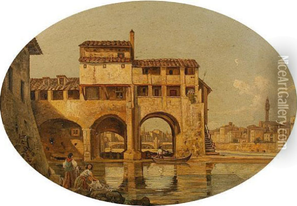 Mulino Fuori Porta San Nicolo, Firenze Oil Painting - Lusignano De Cuppis