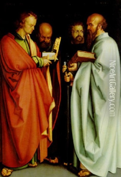 Die Vier Apostel Oil Painting - Albrecht Duerer