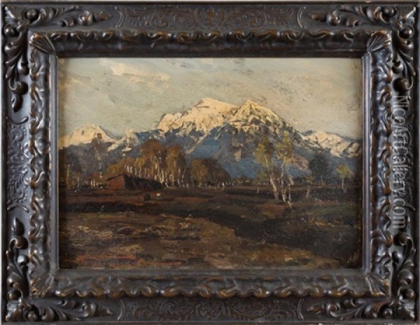 Paysage De Montagne Oil Painting - Alexandr Vladimirovich Makovsky