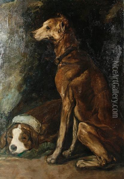 Perros Oil Painting - Francisco Domingo Marques