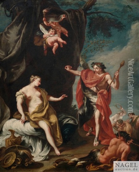 Bacchus Und Ariadne Oil Painting - Giovanni Battista Pittoni the younger
