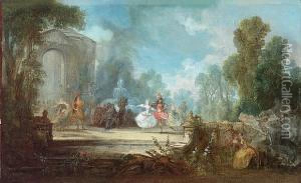 L````opera Dans Le Parc Oil Painting - Jacques de Lajoue