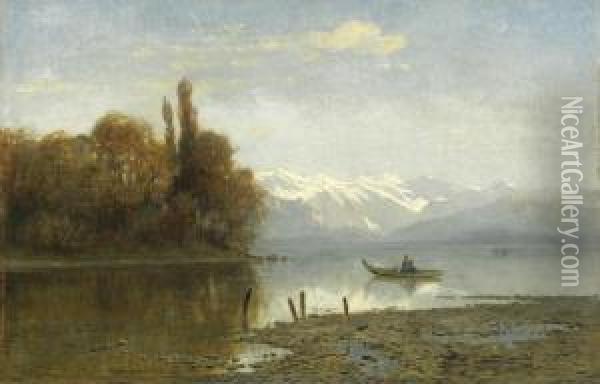 At Lake Starnberg Oil Painting - Arnold Steffan