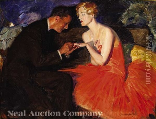 The Proposal Oil Painting - Mcclelland Barclay